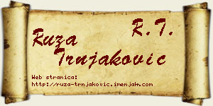 Ruža Trnjaković vizit kartica